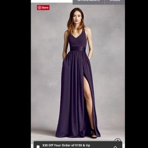 Vera Wang White Bridesmaid dress in amethyst